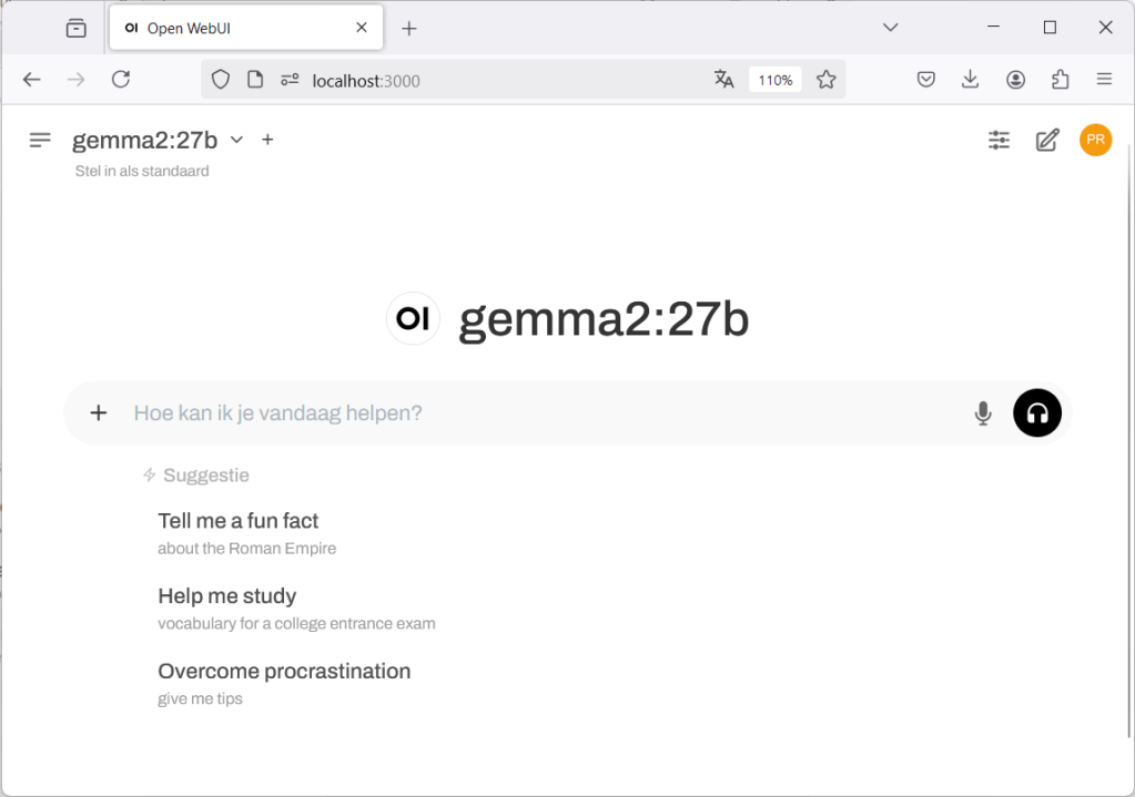 De lokale versie van ChatGPT via Open WebUI en Ollama